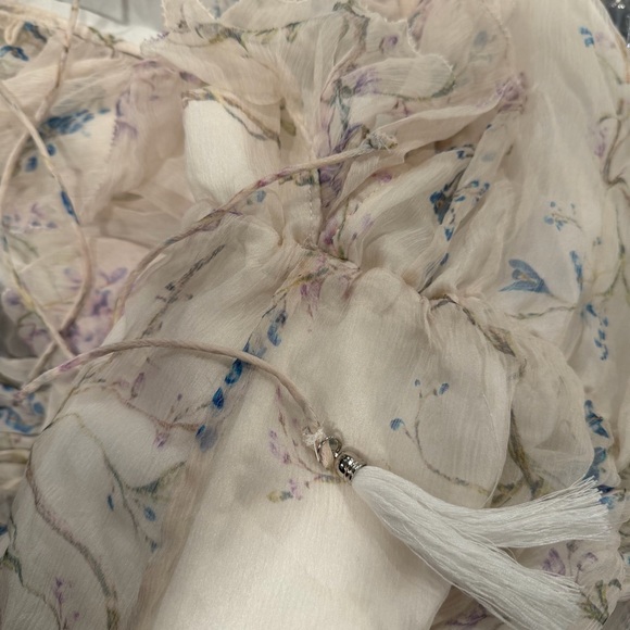 ZIMMERMANN Paradiso Ruffled Floral-print Silk Romper In Cream Floral - Picture 16 of 16